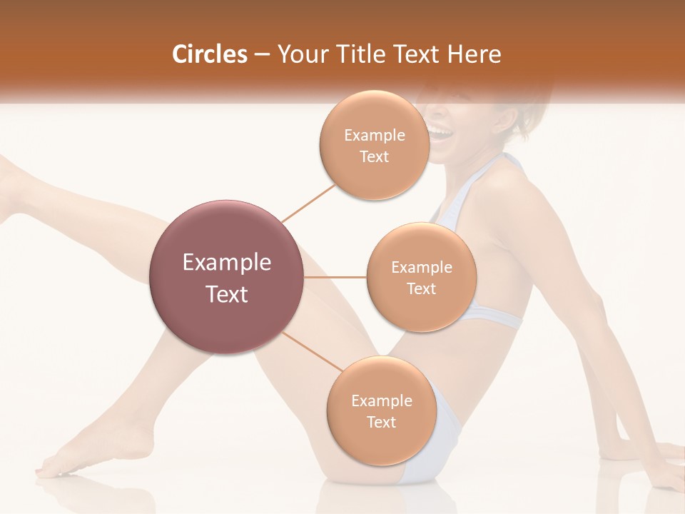 A Woman In A Blue Bikini Sitting On The Floor PowerPoint Template