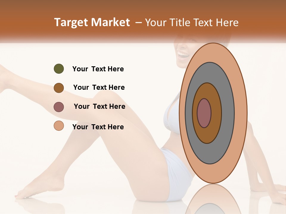 A Woman In A Blue Bikini Sitting On The Floor PowerPoint Template