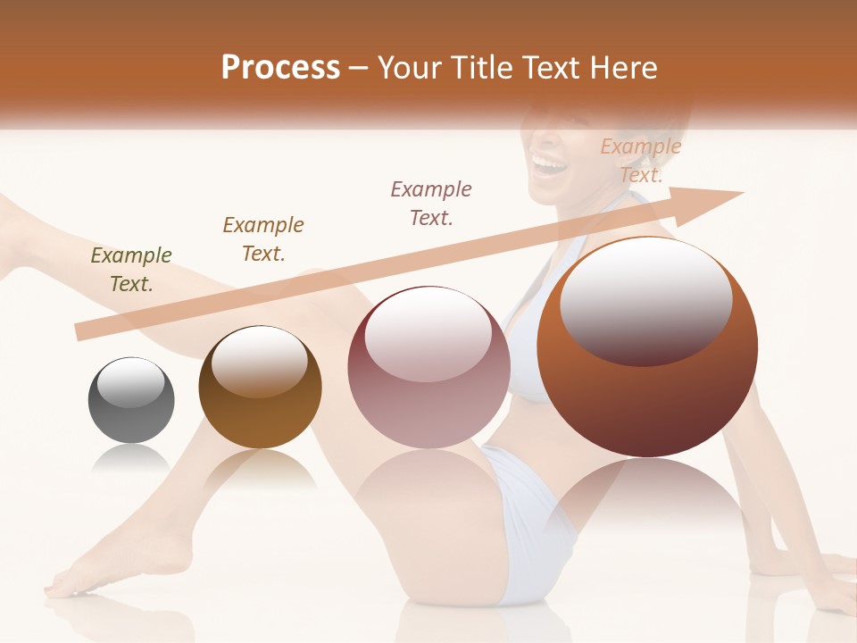 A Woman In A Blue Bikini Sitting On The Floor PowerPoint Template