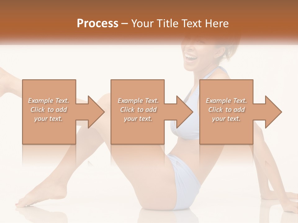 A Woman In A Blue Bikini Sitting On The Floor PowerPoint Template