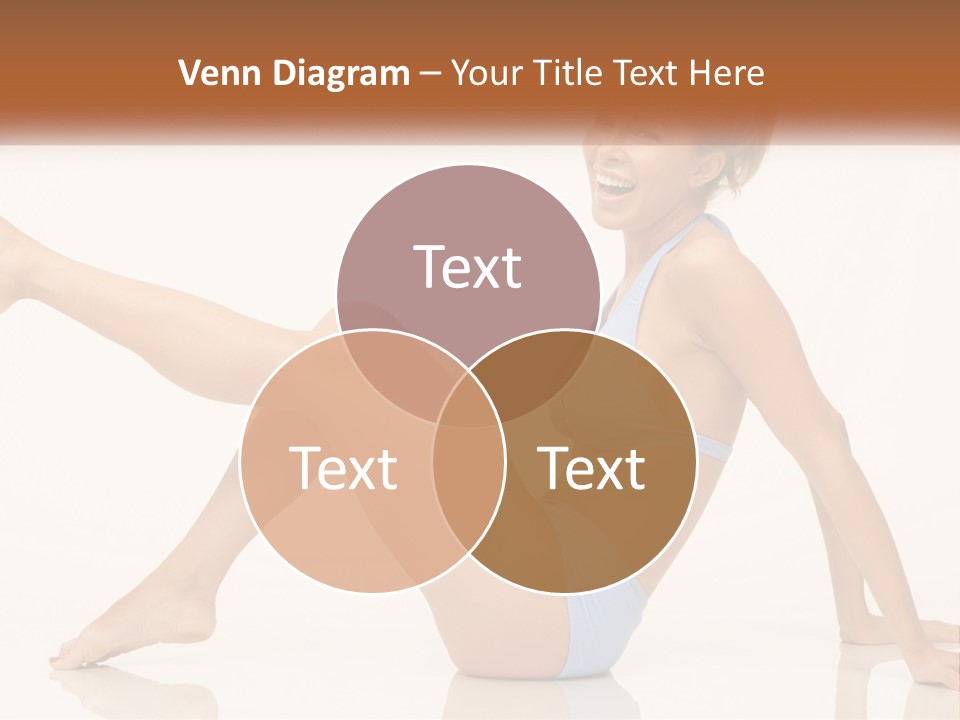 A Woman In A Blue Bikini Sitting On The Floor PowerPoint Template