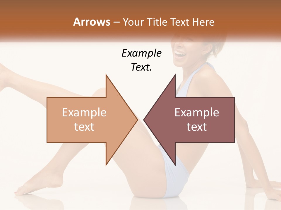 A Woman In A Blue Bikini Sitting On The Floor PowerPoint Template