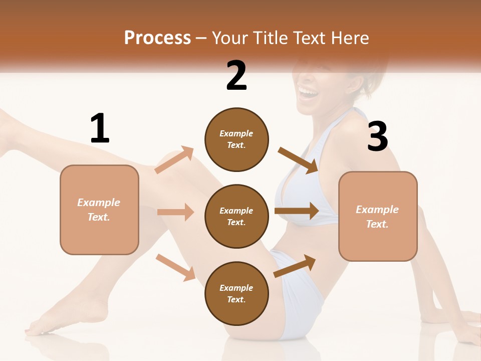 A Woman In A Blue Bikini Sitting On The Floor PowerPoint Template