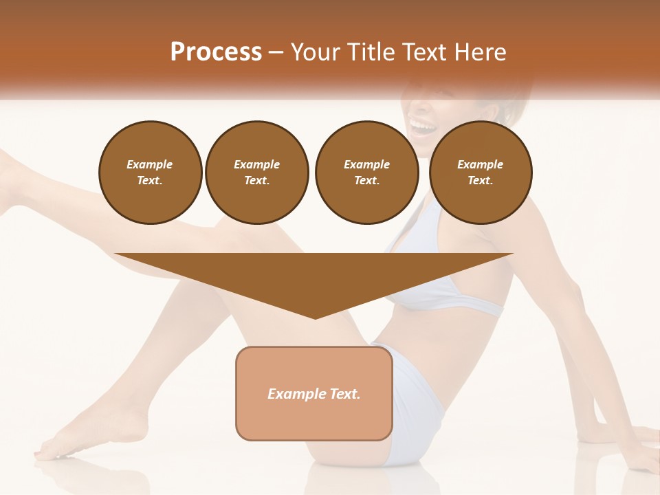 A Woman In A Blue Bikini Sitting On The Floor PowerPoint Template