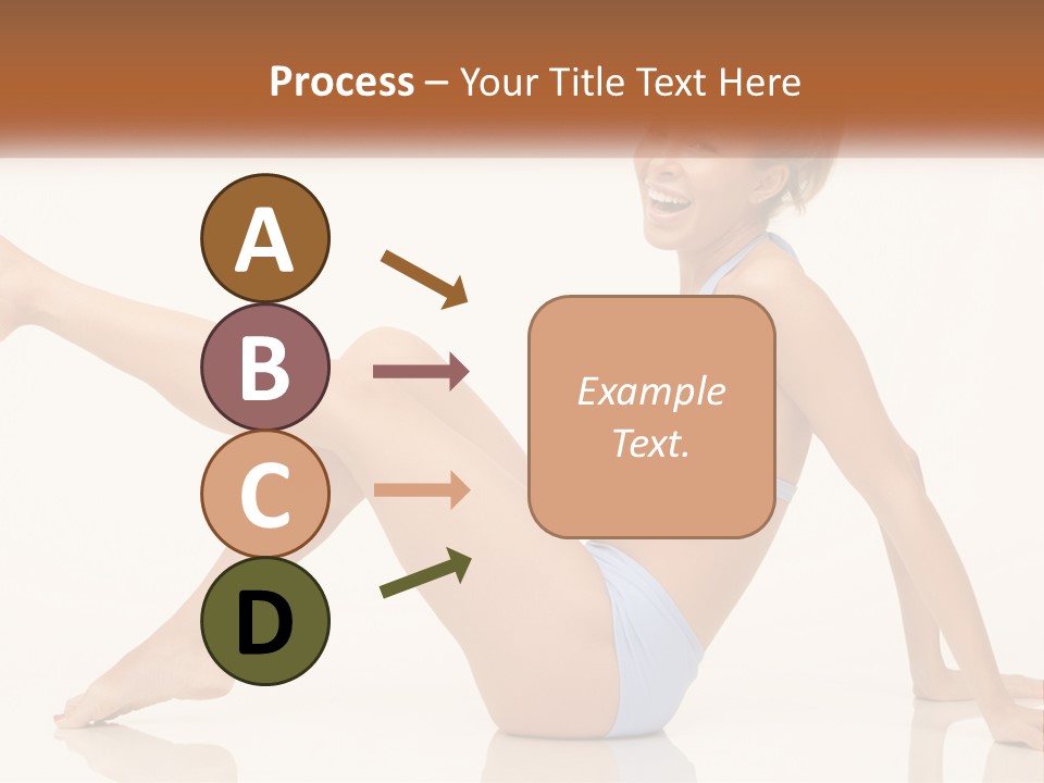 A Woman In A Blue Bikini Sitting On The Floor PowerPoint Template