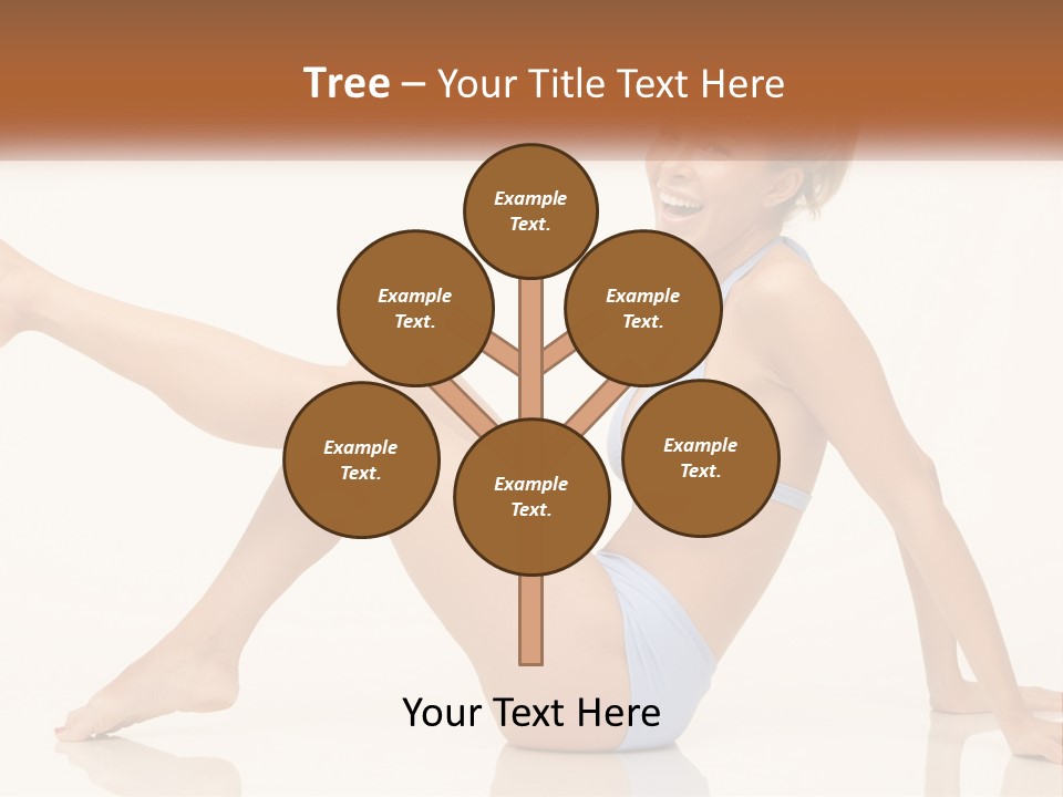 A Woman In A Blue Bikini Sitting On The Floor PowerPoint Template