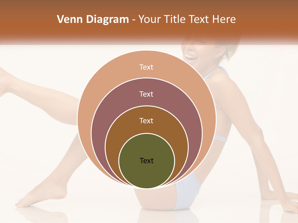 A Woman In A Blue Bikini Sitting On The Floor PowerPoint Template