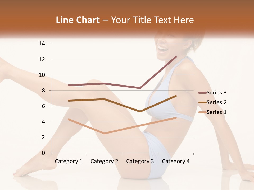 A Woman In A Blue Bikini Sitting On The Floor PowerPoint Template