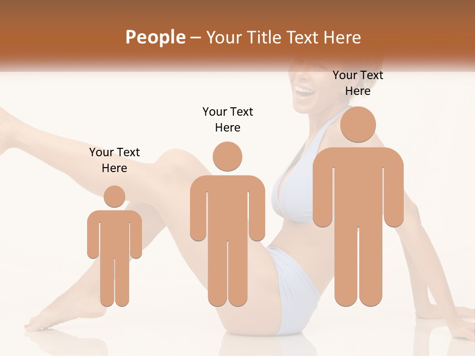 A Woman In A Blue Bikini Sitting On The Floor PowerPoint Template