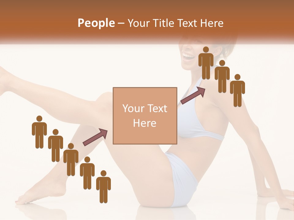 A Woman In A Blue Bikini Sitting On The Floor PowerPoint Template