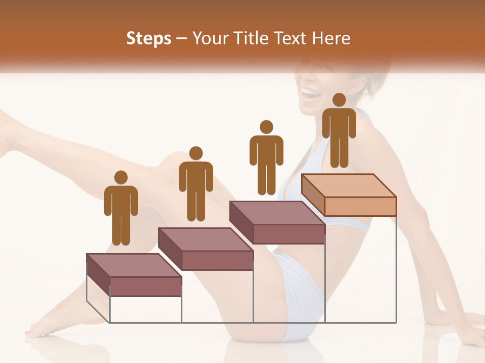 A Woman In A Blue Bikini Sitting On The Floor PowerPoint Template