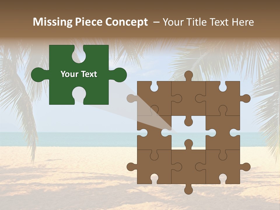 A Beach With Palm Trees And The Ocean In The Background PowerPoint Template
