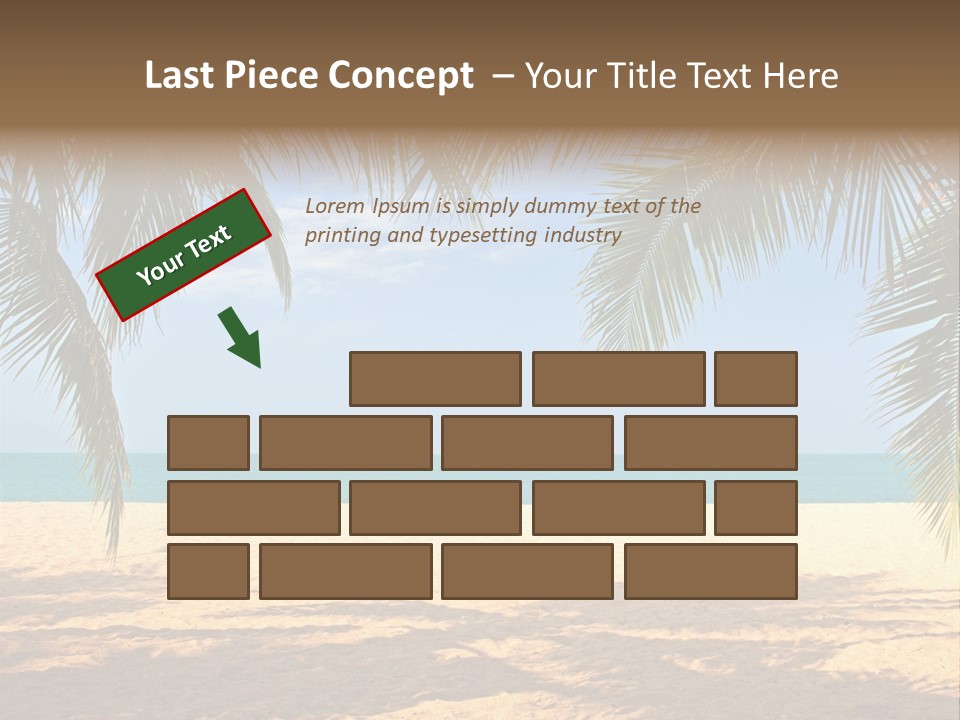 A Beach With Palm Trees And The Ocean In The Background PowerPoint Template