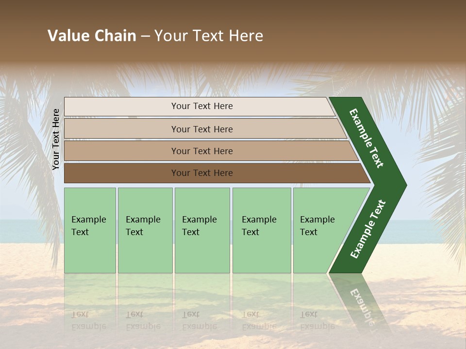 A Beach With Palm Trees And The Ocean In The Background PowerPoint Template
