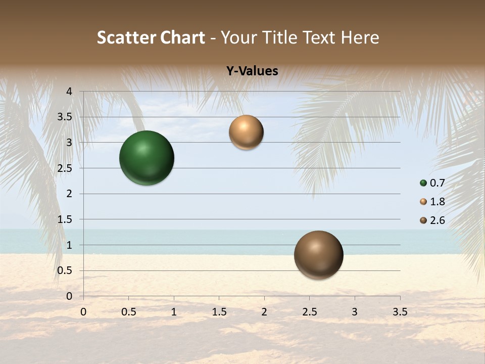 A Beach With Palm Trees And The Ocean In The Background PowerPoint Template