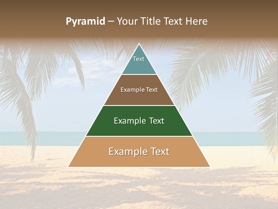 A Beach With Palm Trees And The Ocean In The Background PowerPoint Template