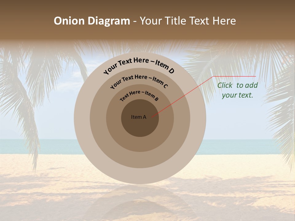 A Beach With Palm Trees And The Ocean In The Background PowerPoint Template