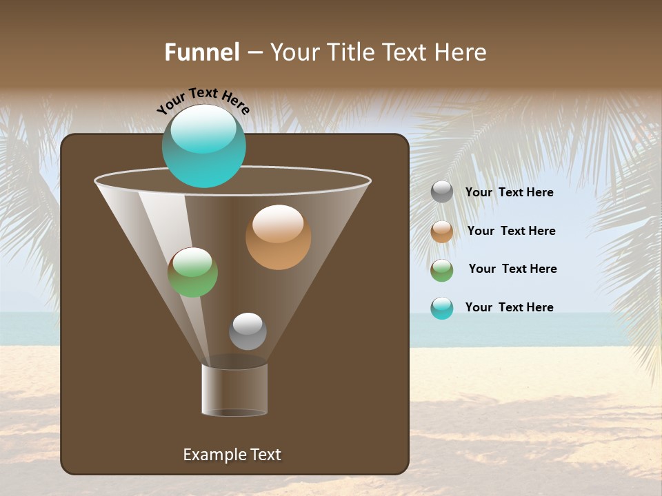 A Beach With Palm Trees And The Ocean In The Background PowerPoint Template