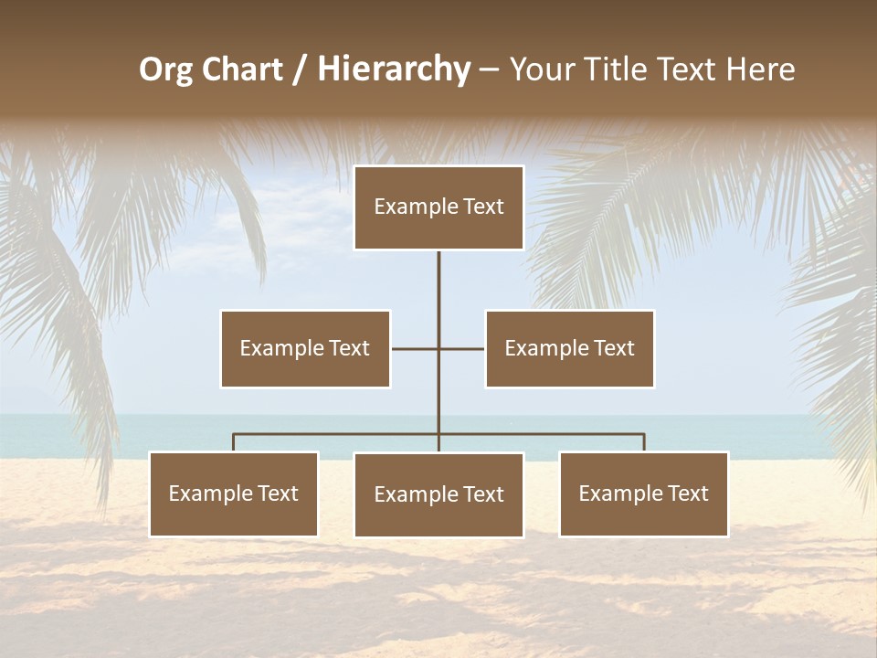 A Beach With Palm Trees And The Ocean In The Background PowerPoint Template