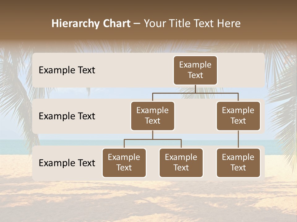 A Beach With Palm Trees And The Ocean In The Background PowerPoint Template