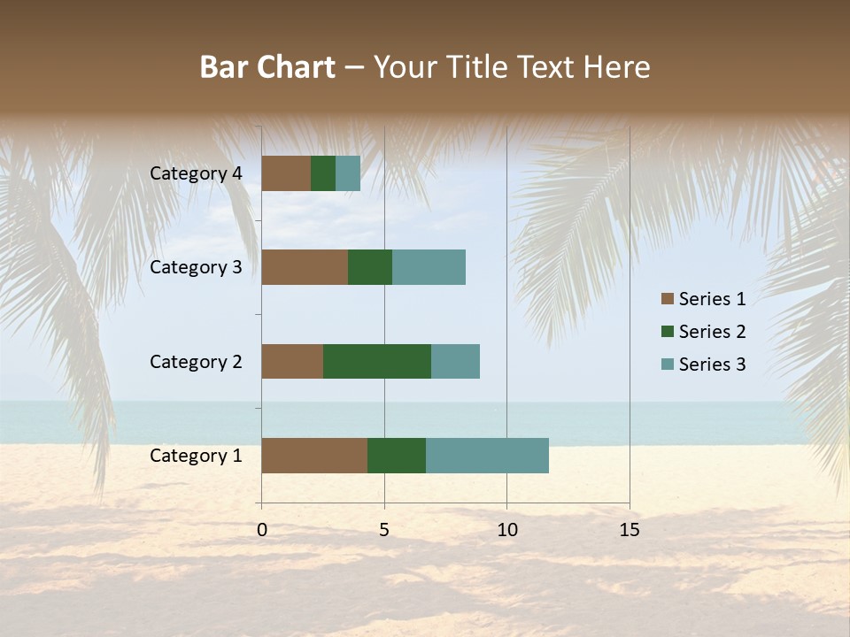 A Beach With Palm Trees And The Ocean In The Background PowerPoint Template