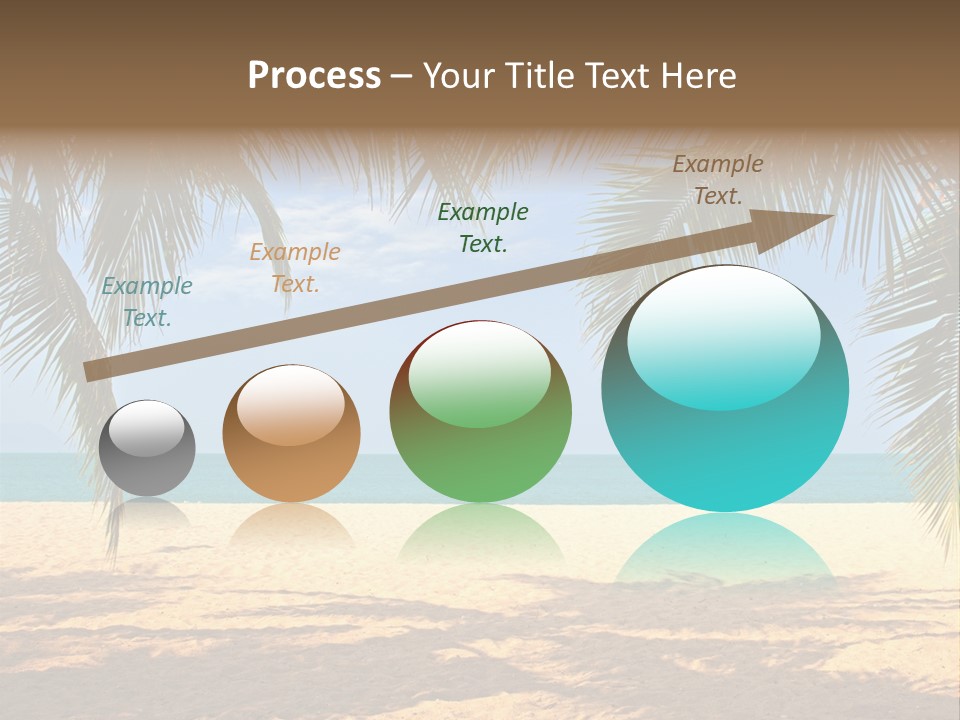 A Beach With Palm Trees And The Ocean In The Background PowerPoint Template