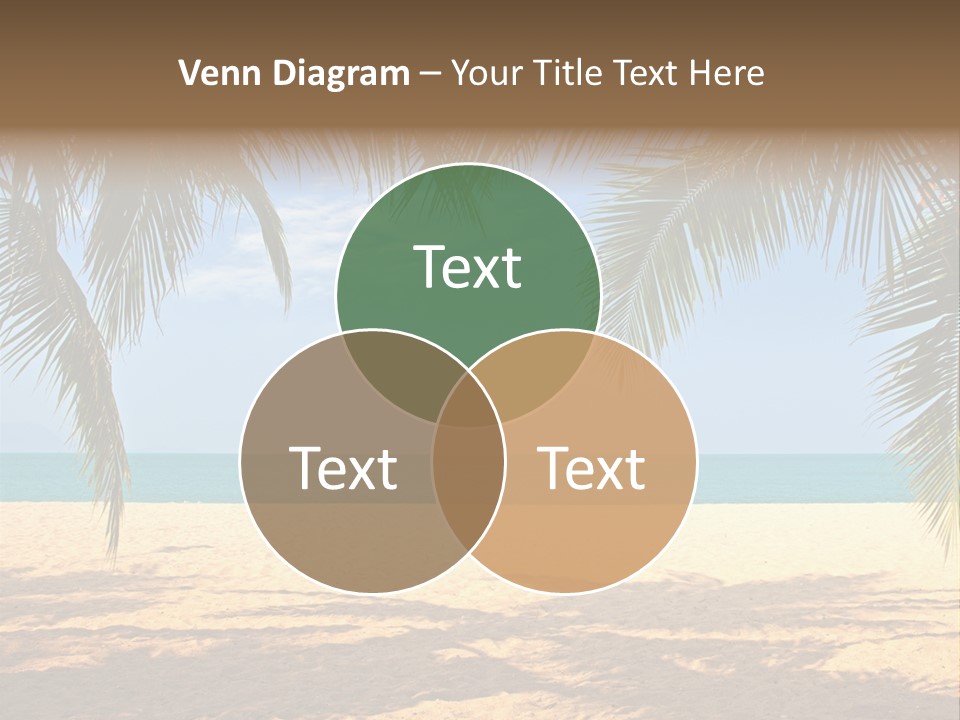 A Beach With Palm Trees And The Ocean In The Background PowerPoint Template