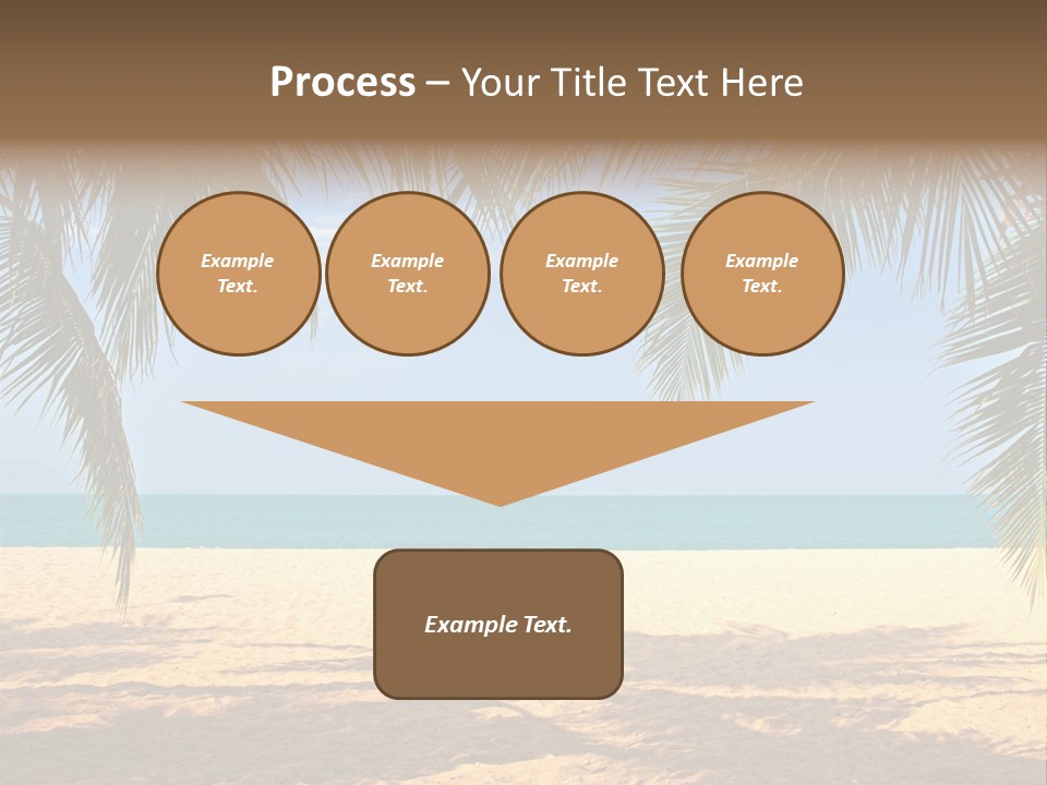 A Beach With Palm Trees And The Ocean In The Background PowerPoint Template