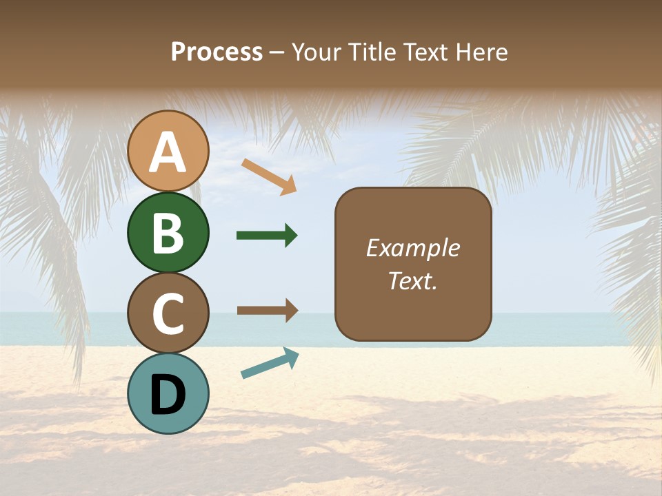 A Beach With Palm Trees And The Ocean In The Background PowerPoint Template