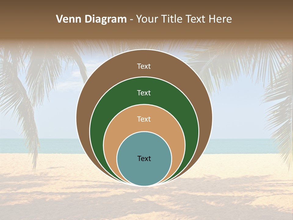 A Beach With Palm Trees And The Ocean In The Background PowerPoint Template