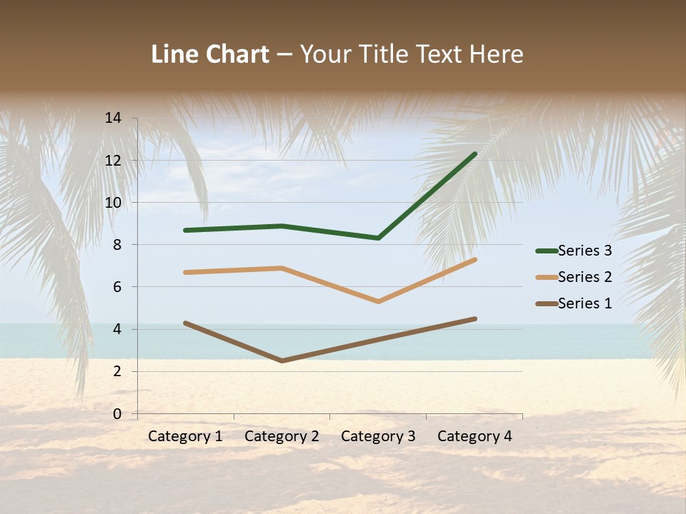 A Beach With Palm Trees And The Ocean In The Background PowerPoint Template