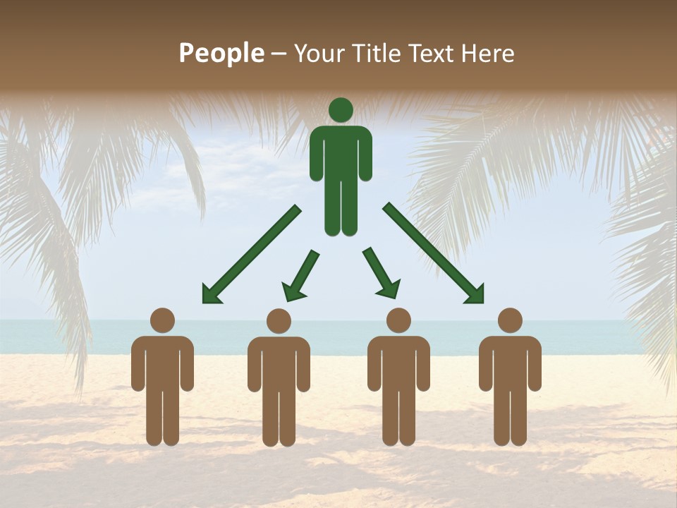 A Beach With Palm Trees And The Ocean In The Background PowerPoint Template