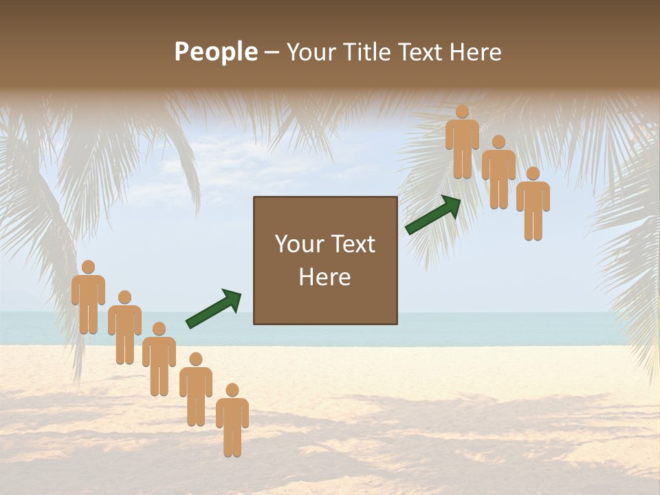 A Beach With Palm Trees And The Ocean In The Background PowerPoint Template