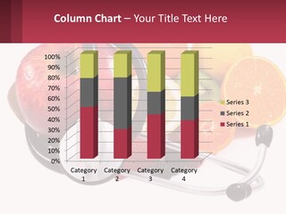 A Medical Powerpoint Presentation With Fruits And A Stethoscope PowerPoint Template