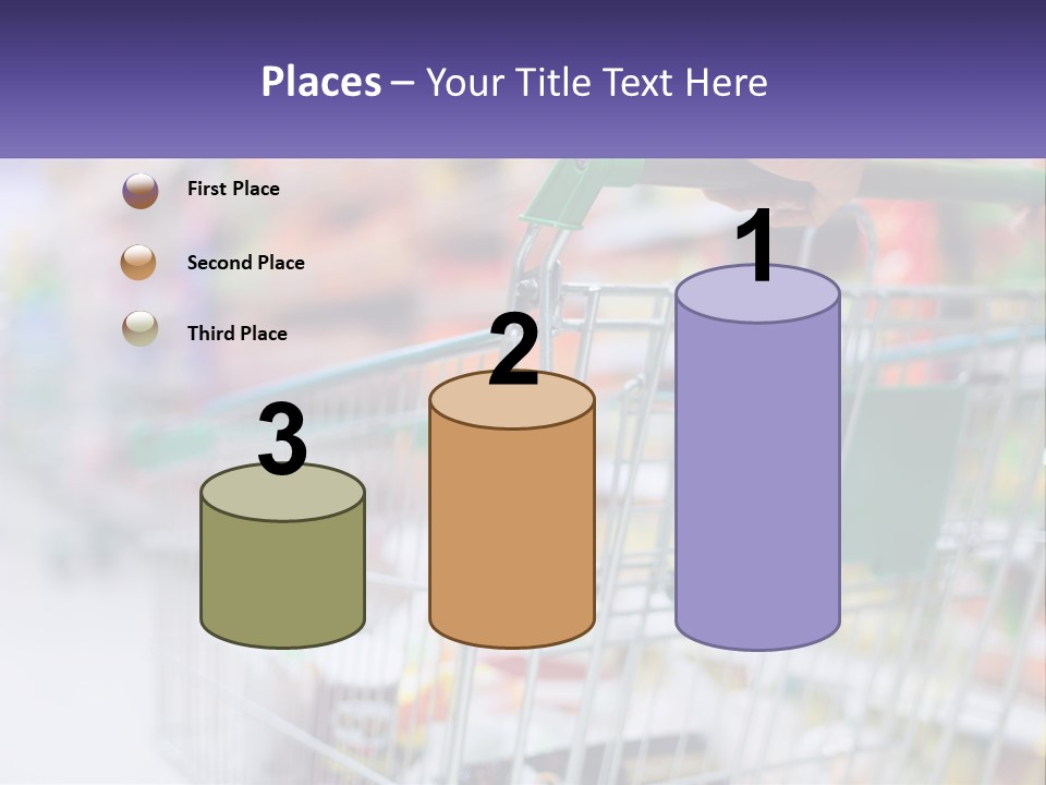 A Person Pushing A Shopping Cart In A Grocery Store PowerPoint Template