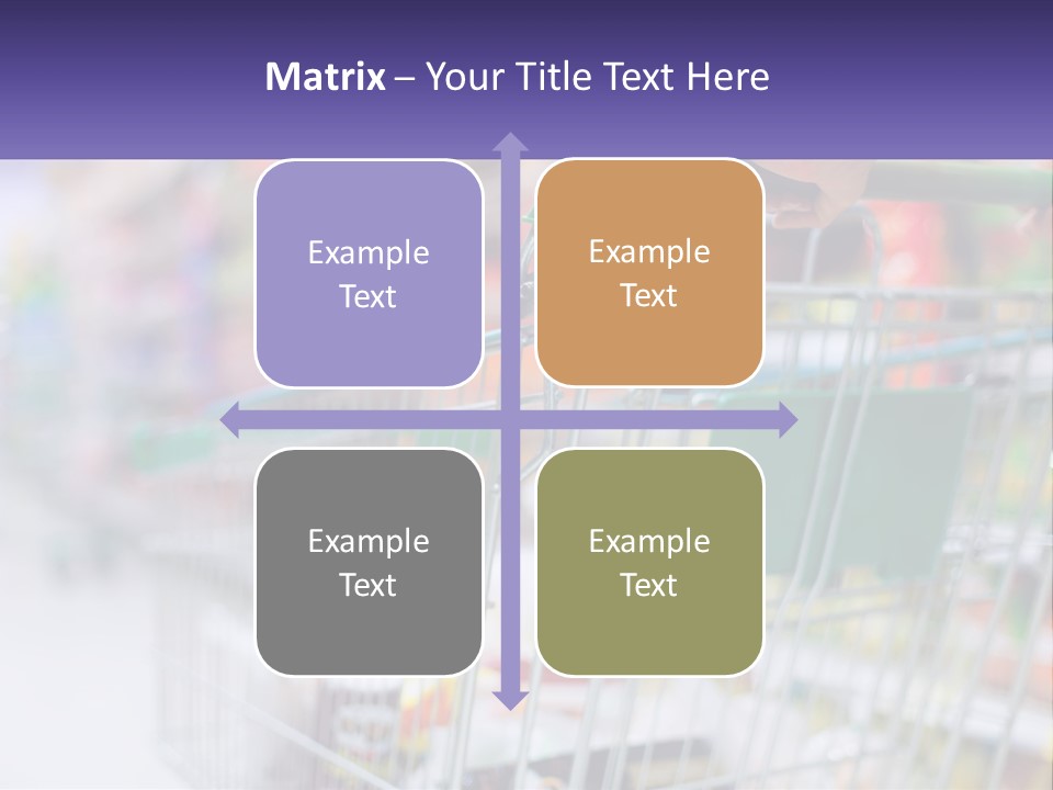 A Person Pushing A Shopping Cart In A Grocery Store PowerPoint Template