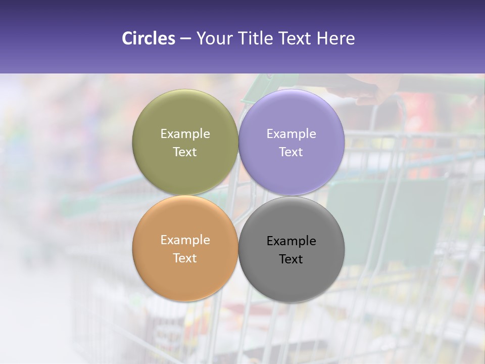 A Person Pushing A Shopping Cart In A Grocery Store PowerPoint Template