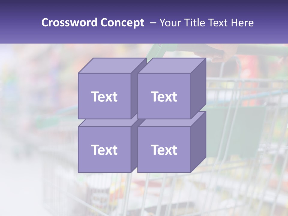 A Person Pushing A Shopping Cart In A Grocery Store PowerPoint Template