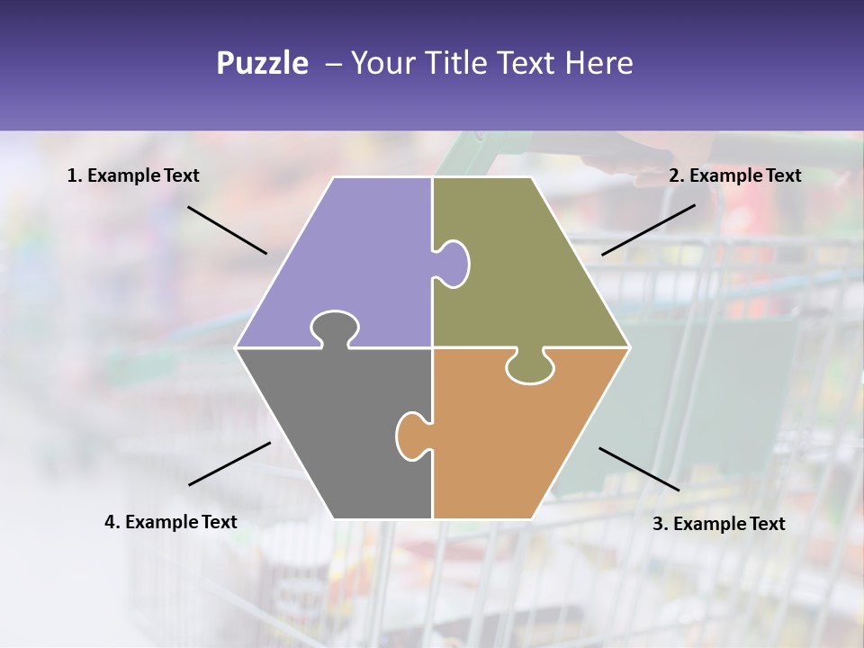 A Person Pushing A Shopping Cart In A Grocery Store PowerPoint Template