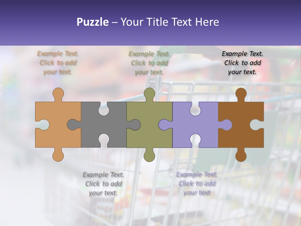 A Person Pushing A Shopping Cart In A Grocery Store PowerPoint Template