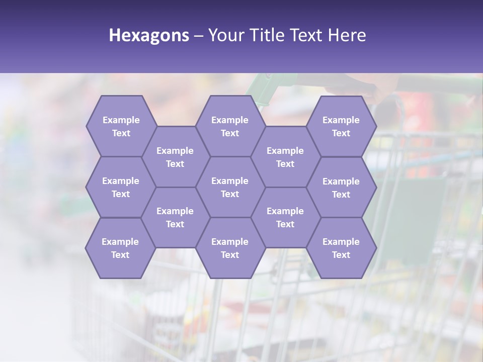 A Person Pushing A Shopping Cart In A Grocery Store PowerPoint Template