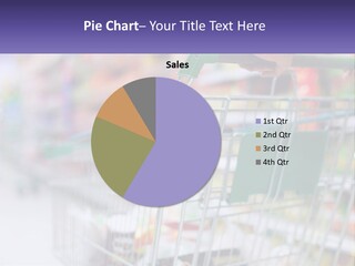 A Person Pushing A Shopping Cart In A Grocery Store PowerPoint Template