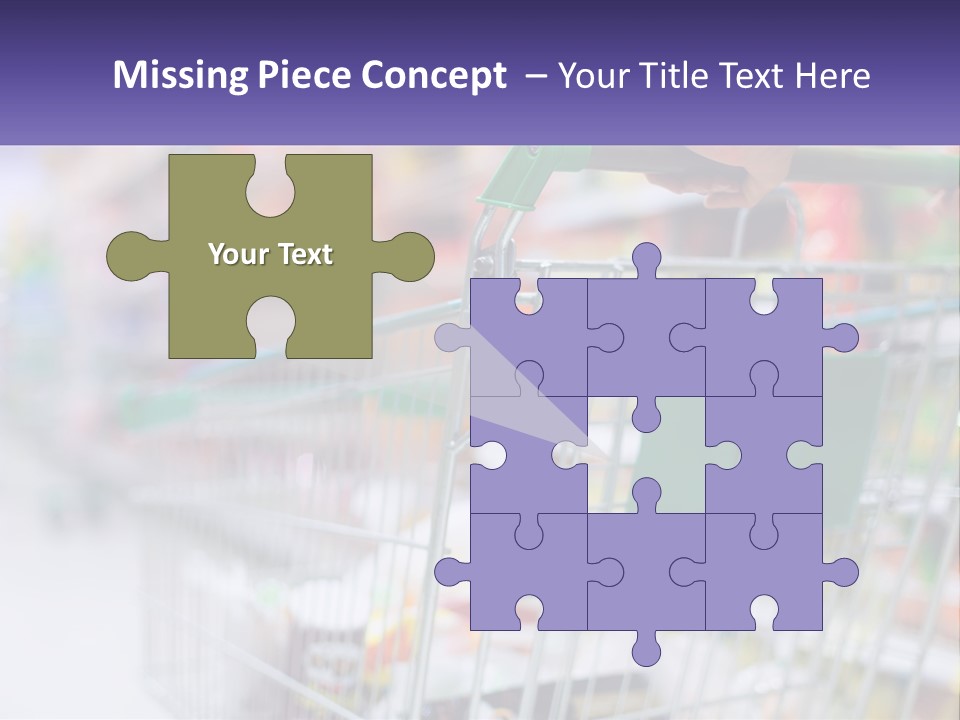 A Person Pushing A Shopping Cart In A Grocery Store PowerPoint Template