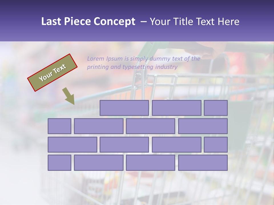 A Person Pushing A Shopping Cart In A Grocery Store PowerPoint Template