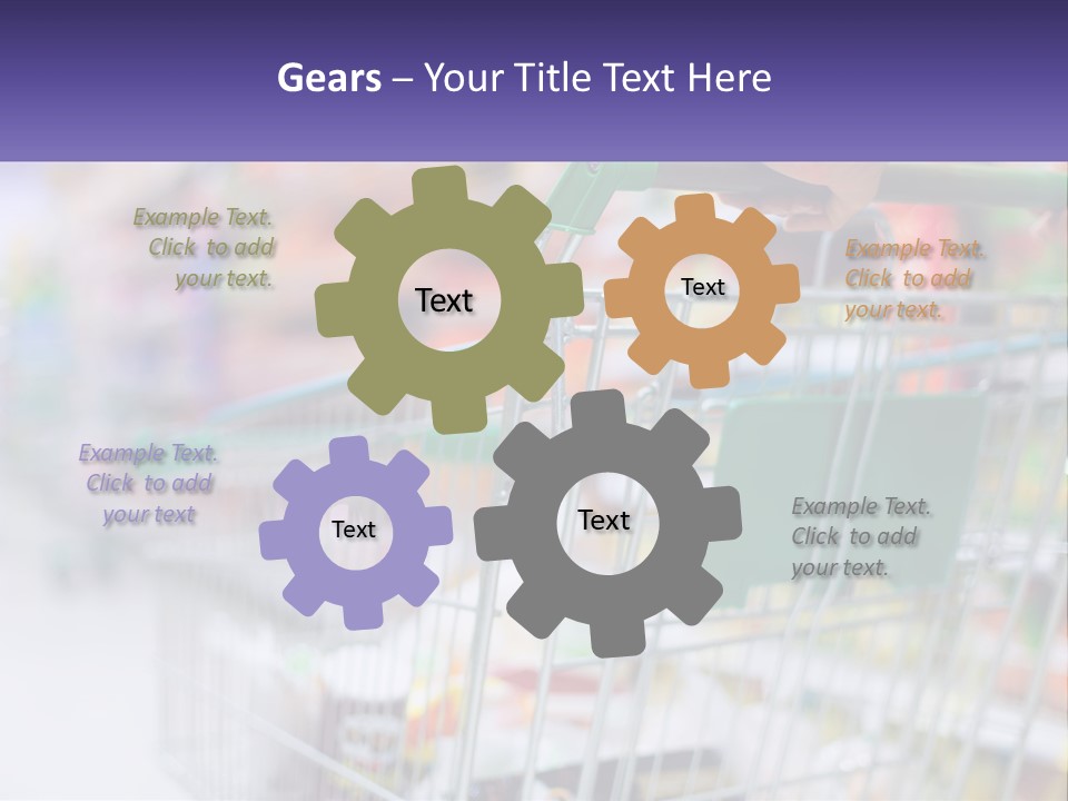 A Person Pushing A Shopping Cart In A Grocery Store PowerPoint Template