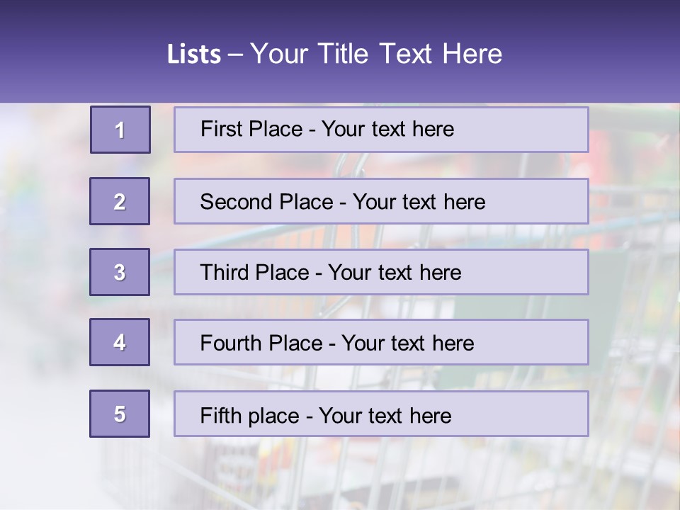 A Person Pushing A Shopping Cart In A Grocery Store PowerPoint Template