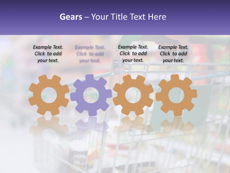 A Person Pushing A Shopping Cart In A Grocery Store PowerPoint Template