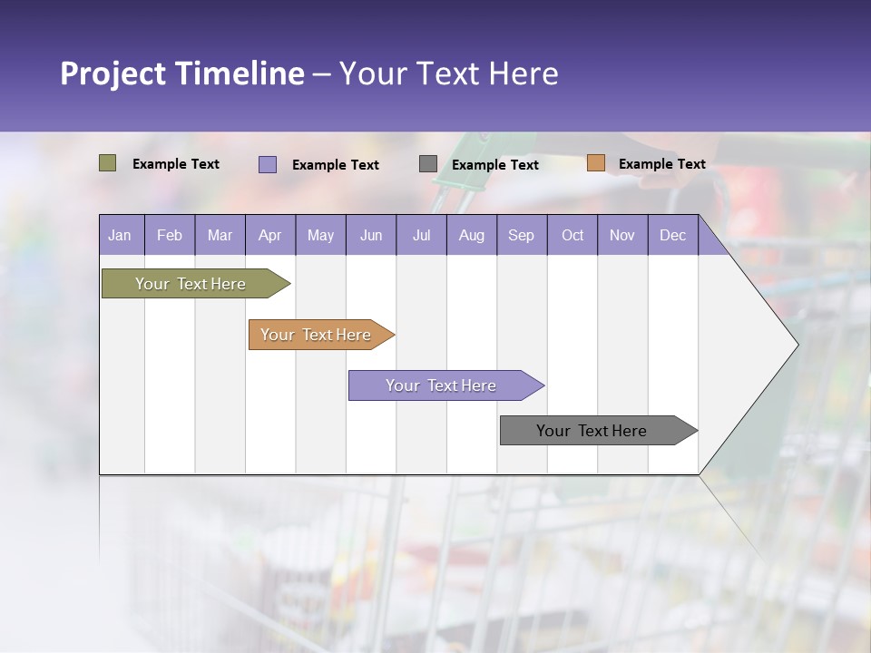 A Person Pushing A Shopping Cart In A Grocery Store PowerPoint Template