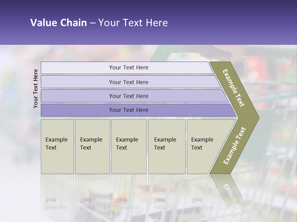A Person Pushing A Shopping Cart In A Grocery Store PowerPoint Template