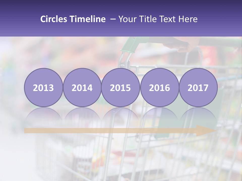 A Person Pushing A Shopping Cart In A Grocery Store PowerPoint Template